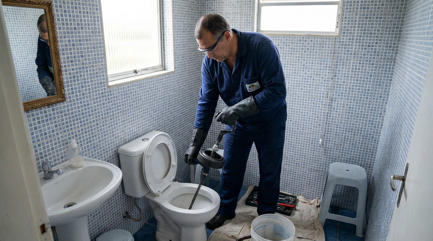 Desentupimento de vaso profissional em Serra‑ES